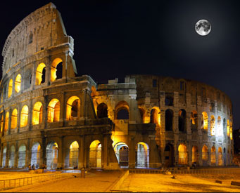 Moon over the Colosseum – evening opening